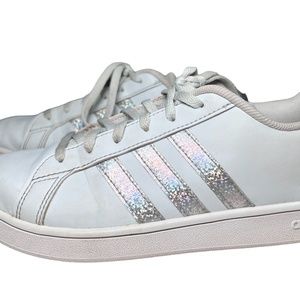 RARE Adidas Girl's Grand Court Youth Blue Tint/Blue Tint/White 5 GUC
